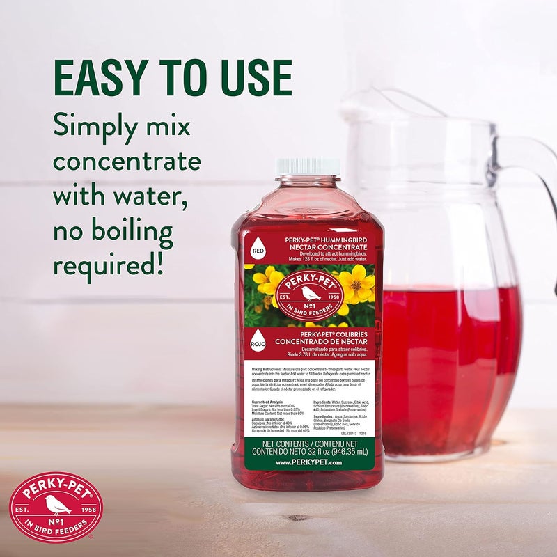 Perky-Pet Perky Pet Perky-Pet 238 32 fl oz Red Hummingbird Nectar Concentrate - 3 Pack - Image 3