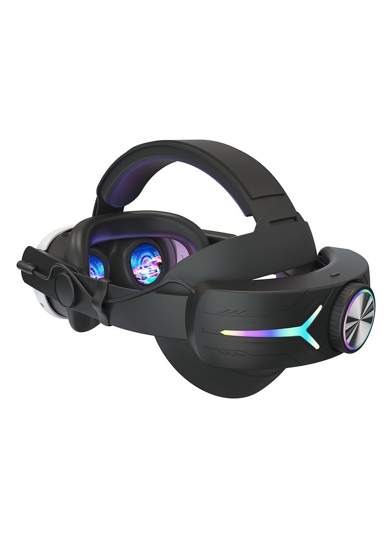 EVEREEN 8000mAH Battery For Meta Oculus Quest 3 Head Strap Charging Headset VR RGB Accessories Elite Headstrap(Black) - Image 1