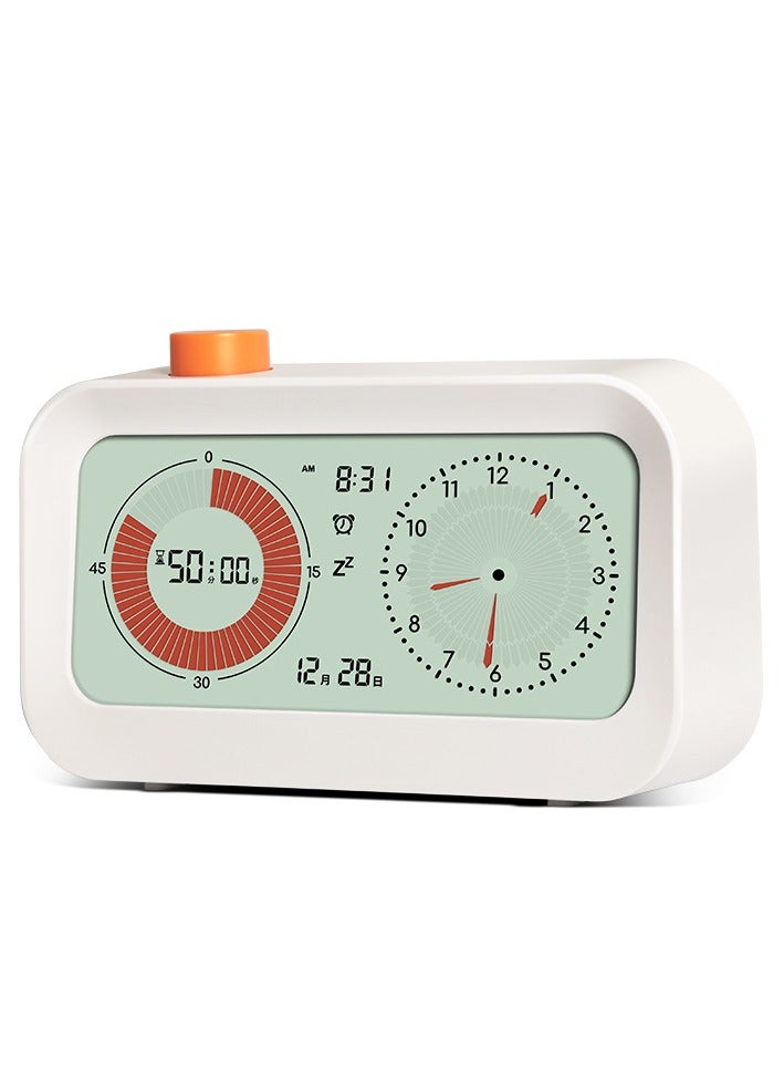 Digital Desktop Alarm Clock with Dual Visual Timer, 60-Minute Countdown, Large LCD Display, Silent Operation, Snooze Function, Wide-Angle Screen, Ideal for Study, Work, Office & Home - Image 1