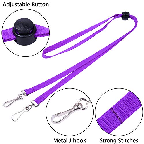 Wisdompro Face Mask Lanyard, 10 Pcs Double Hook Lanyard with Adjustable Length, Mask Holder Around Neck for Kids, Adults, Ear Saver - 5 Colors - Image 3