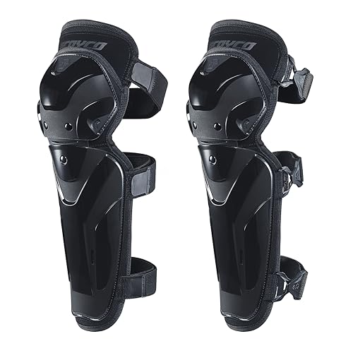 Scoyco Motorcycle Knee Guards – Adjustable Protective Pads for Motocross, Road Cycling – TPU Armor Knee Guards with Breathable Mesh Protective Gear (Black, 1 Pair) - Image 1