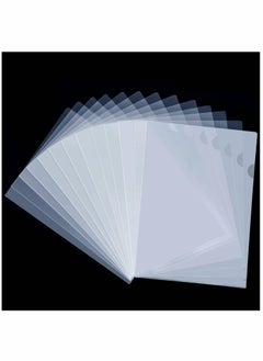 Generic 20 Pcs Plastic Clear Document Folders, Waterproof A4 L-Type Transparent Pockets, Document Covers for Office  - Image 1