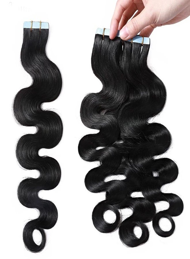 Smartinnov Body Wave Tape in Hair Extensions Human Hair Double Side Tape ins hair for Black Women 12Inch Remy Hair Extensions Natural Wave Invisible Tape ins Hair Extensions 50g 20pcs 12Inch Seamless Hair - Image 5