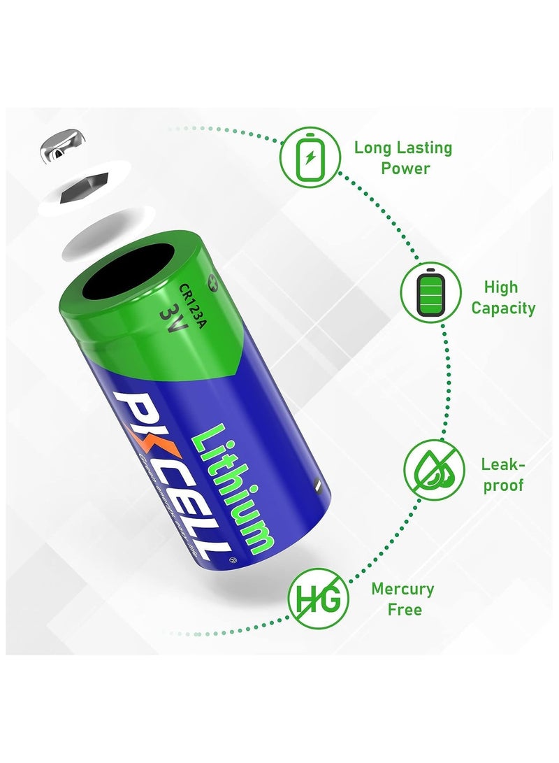 بي كي سيل 2-Pieces PKCELL CR123A Lithium 3V PHOTO Batteries - Image 2