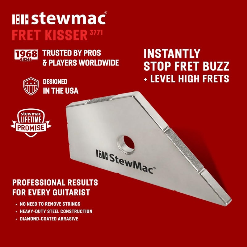 StewMac Store Fret Kisser Fret Leveling Tool, Quickly Spot Level a Single Guitar Fret (3771) - Image 2