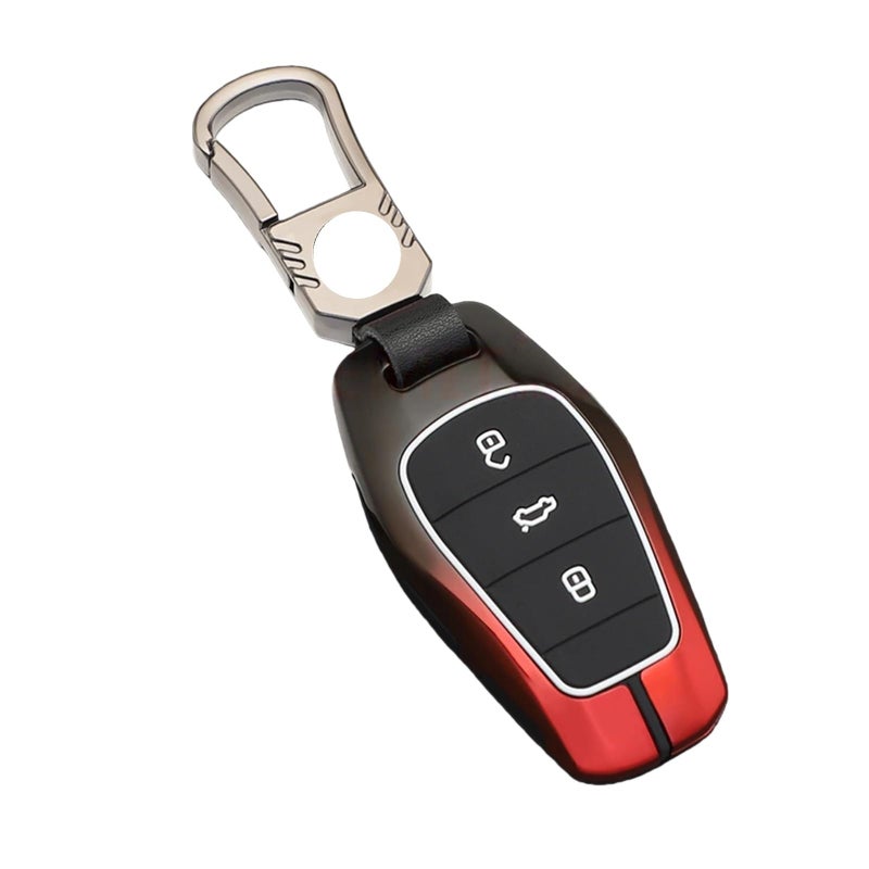 Red Car Remote Key Case Cover Shell Keychain Holder Compatible For JAC JS8 Sehol QX X8 A7 E10X JS6 Sei 6 Pro Sol QX - Image 2