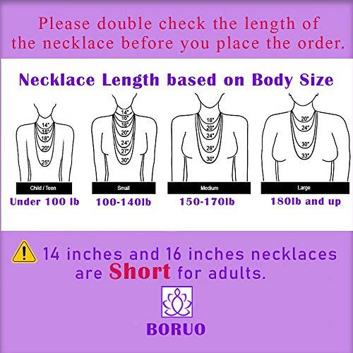 BORUO 925 Sterling Silver Cable Chain Necklace, 1.5mm Solid Italian Nickel-Free Lobster Claw Clasp 30 Inch - Image 3