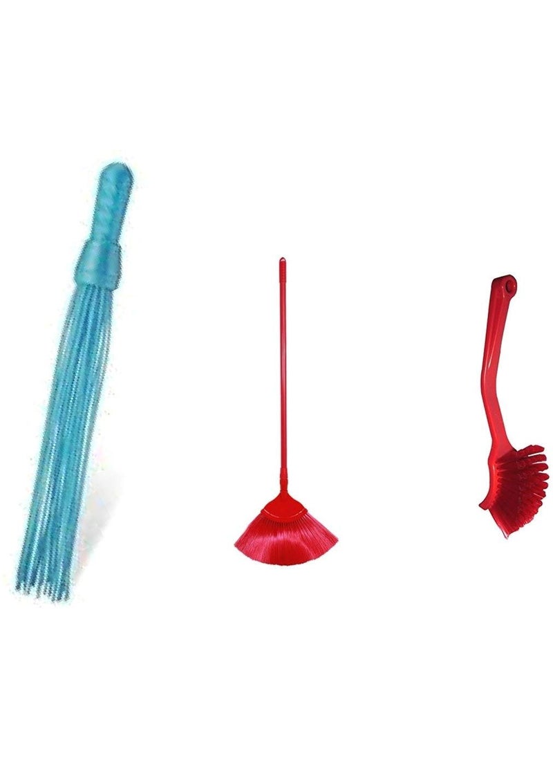 ARISERS One Step Ahead with the device of A Rising Sun Arisers Set of Brooms Ceiling Broom Bathroom Broom and Sink Cleaner Brush 