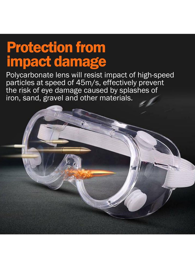 KSEIBI Rubber Goggle with Indirect Vent, "Clear, PVC, Versatile Eye Protection Equipment, for Construction Work, Woodworking, Metalworking, Laboratory Work, Cleaning and Janitorial Services.  - Image 4