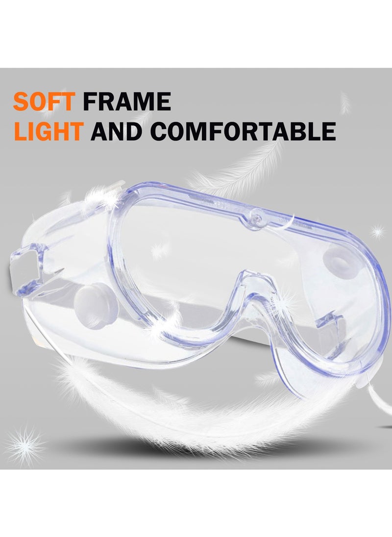 KSEIBI Rubber Goggle with Indirect Vent, "Clear, PVC, Versatile Eye Protection Equipment, for Construction Work, Woodworking, Metalworking, Laboratory Work, Cleaning and Janitorial Services.  - Image 5