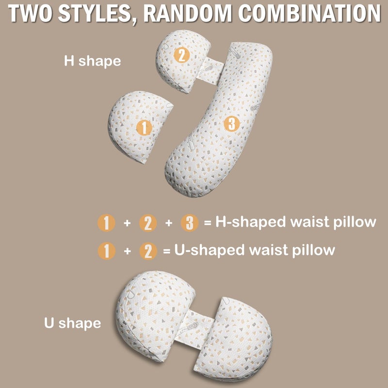 Oskeray Pregnancy Pillow for Sleeping, Maternity Pillow Support for HIPS, Backs, Legs, Maternity Pillow with Detachable and Adjustable Pillow Cover - Image 2