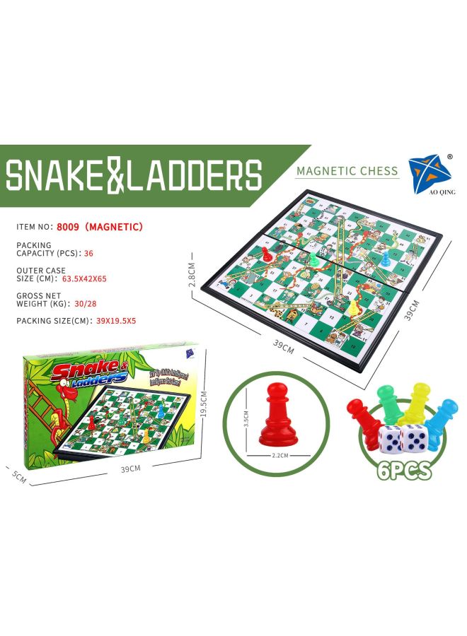 Cross-border Hot Sale Magnetic Chess Flying Chess Snake Chess Leisure Entertainment Portable Foldable Board Desktop Game