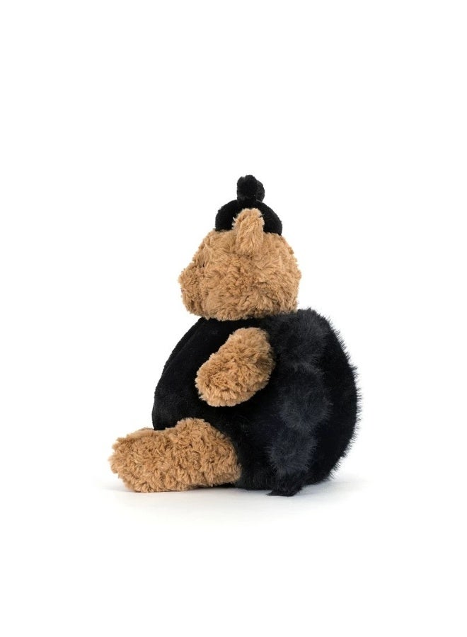 general Black Spider Little Bear Plush Toy Retro Curly Brown Bear Funny Children Companion Soothing Doll - Image 2