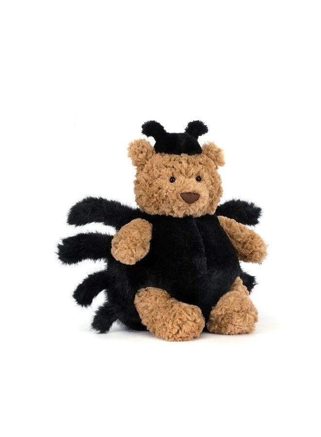 general Black Spider Little Bear Plush Toy Retro Curly Brown Bear Funny Children Companion Soothing Doll - Image 4