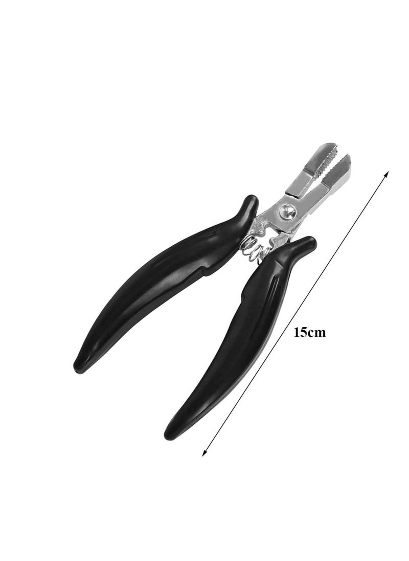 SYOSI - Mini Pliers, for Hair Extensions, Apply and Remove, Flat Shape Plier, For Use With Micro Rings Pre-Bonded Hair Extensions, Hair Extensions Pliers - Image 1