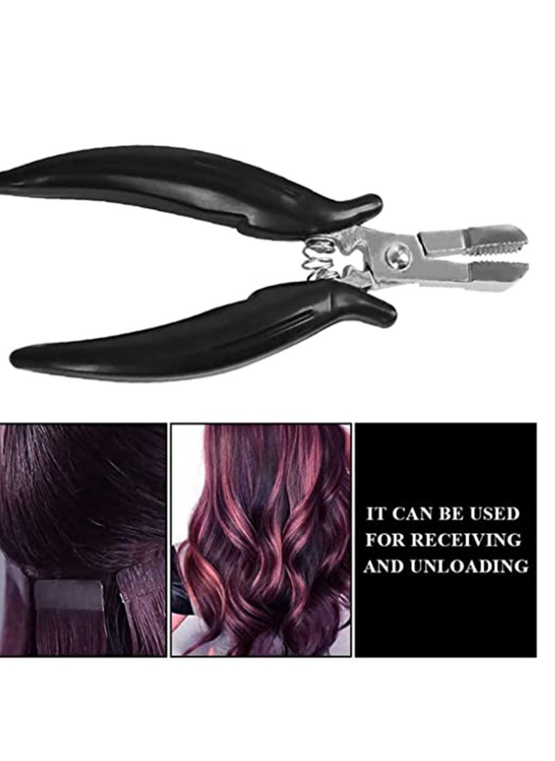 SYOSI - Mini Pliers, for Hair Extensions, Apply and Remove, Flat Shape Plier, For Use With Micro Rings Pre-Bonded Hair Extensions, Hair Extensions Pliers - Image 1