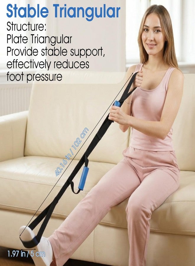 Thrymme Leg Lifter for After Knee Surgery, 41 Inch Leg Puller Strap with Soft Hand Grips & Foot Loop, Mobility Aid for Hip Knee Recovery, Get in and Out of beds, Cars and wheelchairs - Image 3