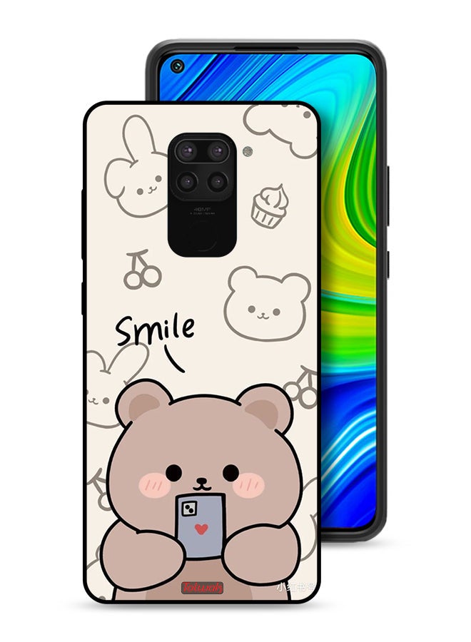 Tolwak Xiaomi Redmi Note 9 Protective Case Cover Smile Bear Art - Image 1