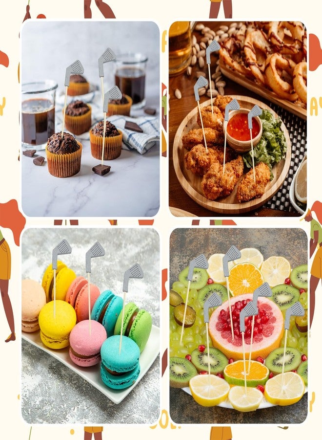 Augoog 200Pcs Golf Cocktail Picks,4.7 Inch Golf Themed Fruit Toothpick,Party Toothpicks for Appetizers Cocktail Decorations for Party Supplies - Image 5