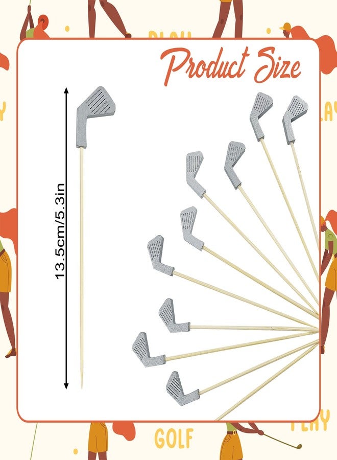 Augoog 200Pcs Golf Cocktail Picks,4.7 Inch Golf Themed Fruit Toothpick,Party Toothpicks for Appetizers Cocktail Decorations for Party Supplies - Image 2