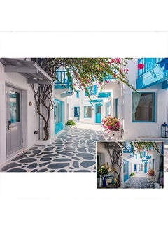 5X3Ft Polyester Greek Santorini Background Backdrop Greece Backdrop For Party Narrow Street Backdrop Morocco Background Greece Wedding Background Music Drama Backdrop Wedding Photo Wallpaper