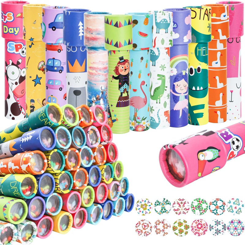 WUWEOT 30 Pack Classic Kaleidoscope Party Favors Kids Birthday Return Gifts Party Favor Fun Kaleidoscope Toy for Boys and Girls Birthday Classroom School Goodie Bag Fillers Random Patterns - Image 3