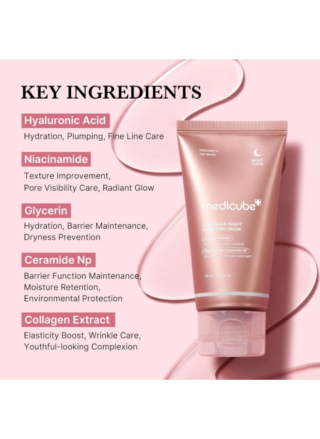 Medicube - COLLAGEN NIGHT WRAPPING MASK 75ml - Image 1