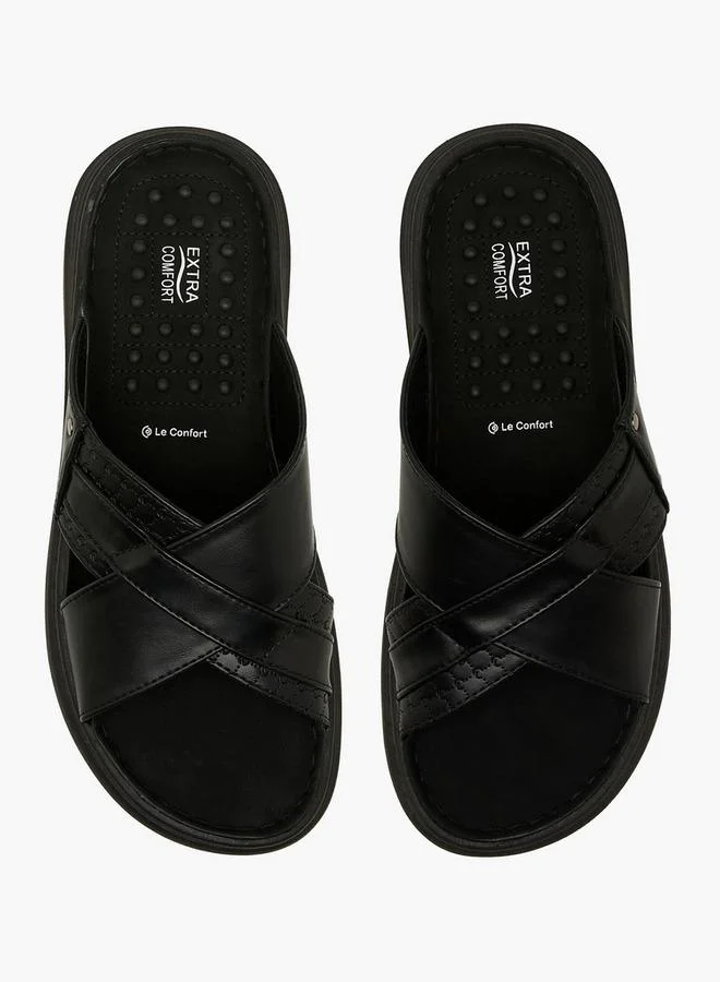 لو كونفورت صنادل رجالية بحزام متقاطع