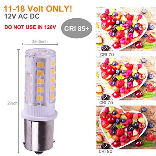 LEMENG مصابيح LED BA15S بجهد 12 فولت، 1156 1141 2700K أبيض دافئ، قاعدة بايونت مفردة الاتصال، AC10-18V DC10-30 فولت لأضواء المناظر الطبيعية، RV، كامبر، داخلية، بحرية، قارب، مقطورة، عبوة 6 - Image 2
