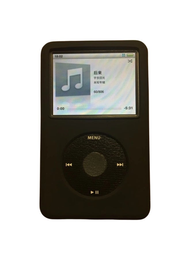 Suitable For IPC80G/120g/3 Generation 160g Protective Case Simplism Silicone Case IPod Classic3 Thin-Color:Black