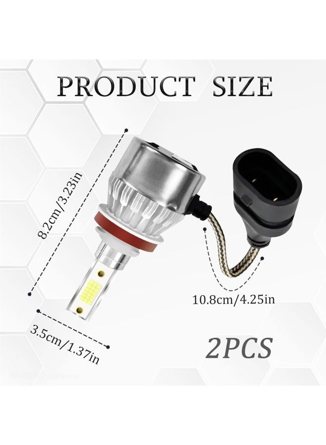 vvag 2Pcs 9005/HB3 LED Bulbs for Automotive, 3800LM 6000K Bright Car LED Light Bulbs,Universal LED High Beam and Low Beam Car Accessories for Most Cars Trucks SUV - Image 2