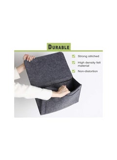 The Bros Bedside Storage Pocket, 2 Pcs Felt Bedside Storage Hanging, Space Saving, 5 Pockets Holds Phone, Books, Remote, Magazines, Fit for Headboards Bed Rails Bunk Sofa (Dark Gray, Light Gray)  - Image 3