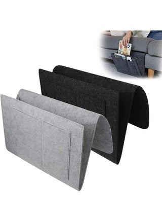 Bedside Storage Pocket, 2 Pcs Felt Bedside Storage Hanging, Space Saving, 5 Pockets Holds Phone, Books, Remote, Magazines, Fit for Headboards Bed Rails Bunk Sofa (Dark Gray, Light Gray) - pzsku/Z294FBB0FE1F163676D8FZ/45/1746478980/50a47b21-06fc-4208-99d8-0df18fbef67a