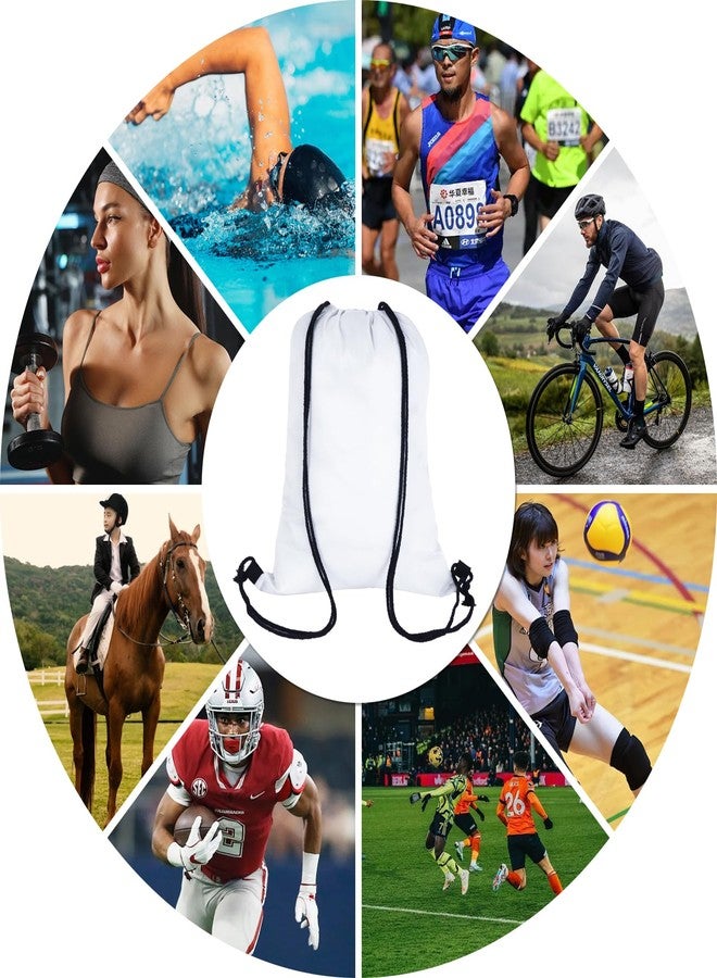 MAIKESUB 20 Pieces Sublimation Drawstring Backpack Bags Cinch Sack with String DIY Gym Sports Sackpack Lightweight - Image 4