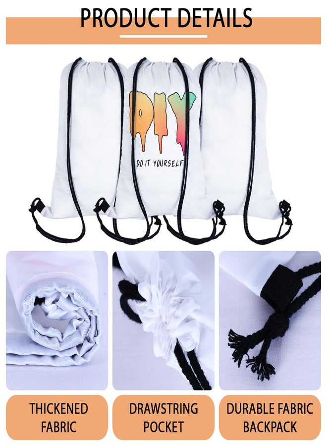 MAIKESUB 20 Pieces Sublimation Drawstring Backpack Bags Cinch Sack with String DIY Gym Sports Sackpack Lightweight - Image 3