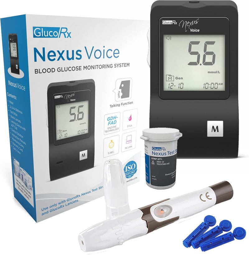 GlucoRx Nexus Voice Blood Glucose Monitoring System - Image 1