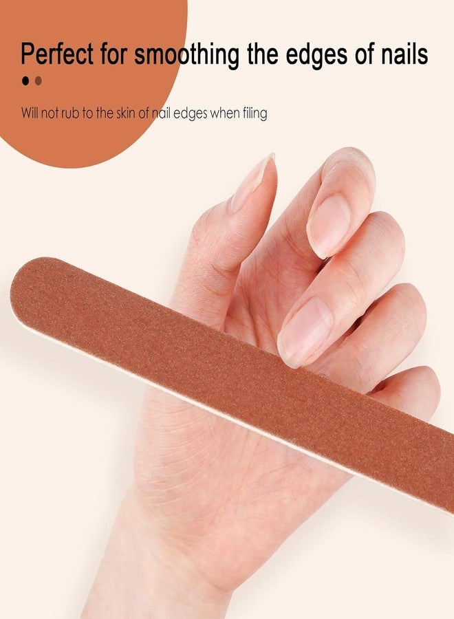 KIRA Nail File Large Emery Boards for Nails, 180 Grit Nail Files for Natural Nails, Thin Emory Nail File Pack Manicure Tool for Home Use 12Pcs - Image 3