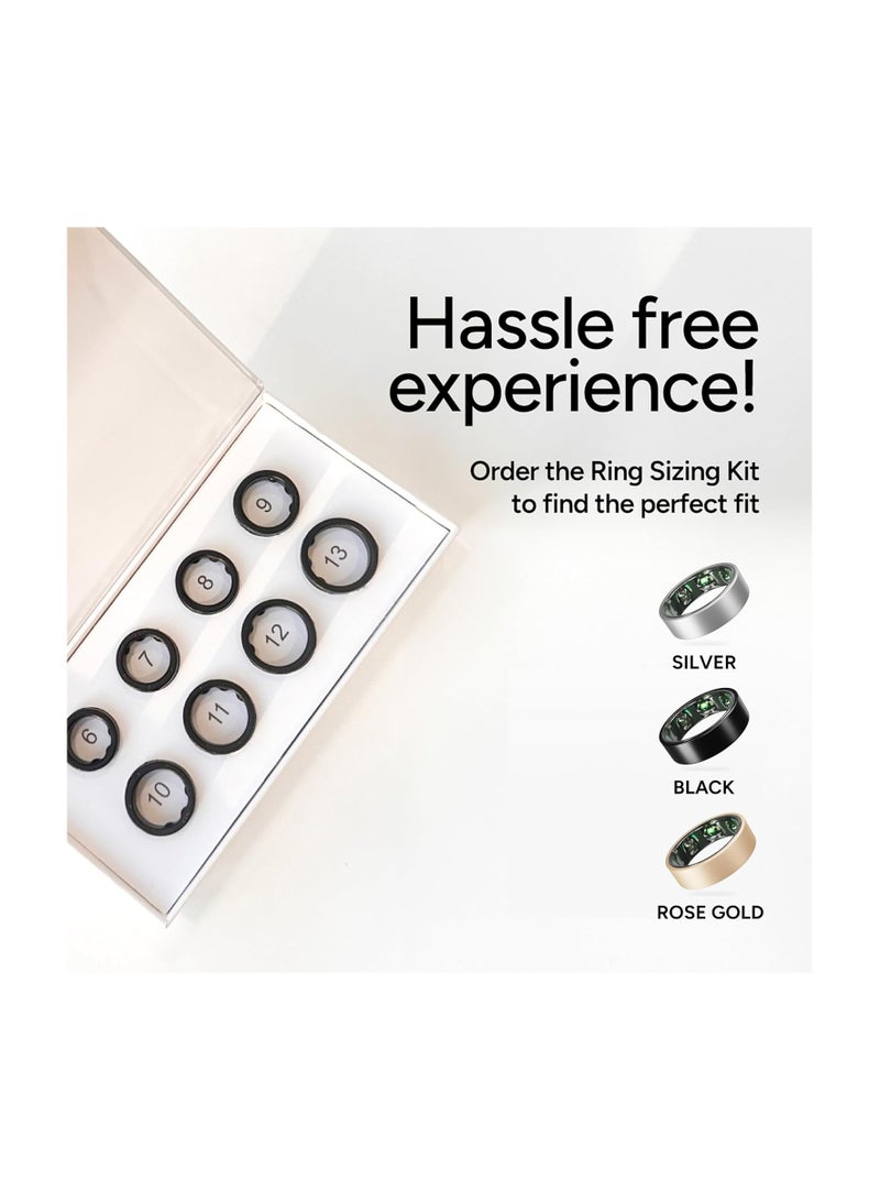 غابيت طقم مقاسات الخواتم الذكية من جابت | حدد المقاس قبل الشراء واحصل على رصيد للشراء لاحقًا | يتضمن 8 عينات من مقاسات الخواتم للرجال/النساء | متتبع الصحة، - Image 2