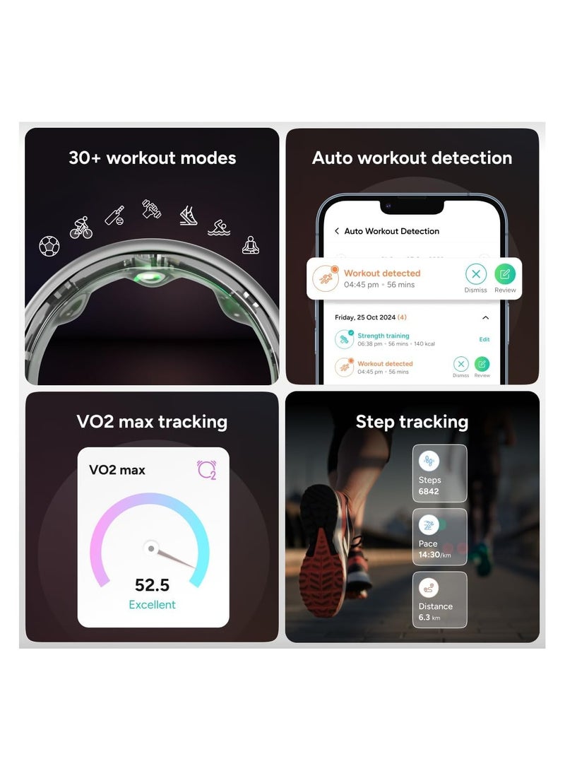 غابيت طقم مقاسات الخواتم الذكية من جابت | حدد المقاس قبل الشراء واحصل على رصيد للشراء لاحقًا | يتضمن 8 عينات من مقاسات الخواتم للرجال/النساء | متتبع الصحة، - Image 4