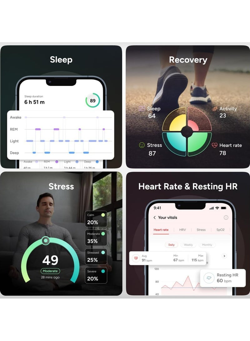 غابيت طقم مقاسات الخواتم الذكية من جابت | حدد المقاس قبل الشراء واحصل على رصيد للشراء لاحقًا | يتضمن 8 عينات من مقاسات الخواتم للرجال/النساء | متتبع الصحة، - Image 5