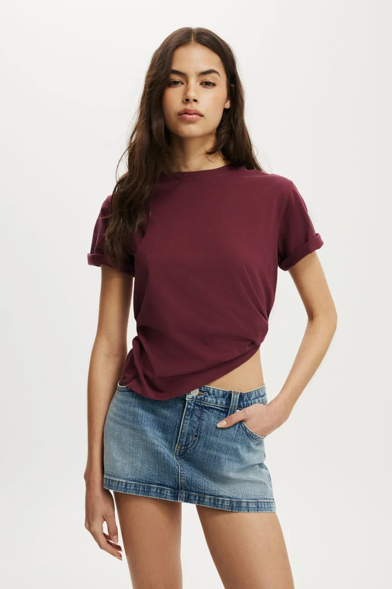 Cotton On MICRO LOW DENIM SKIRT