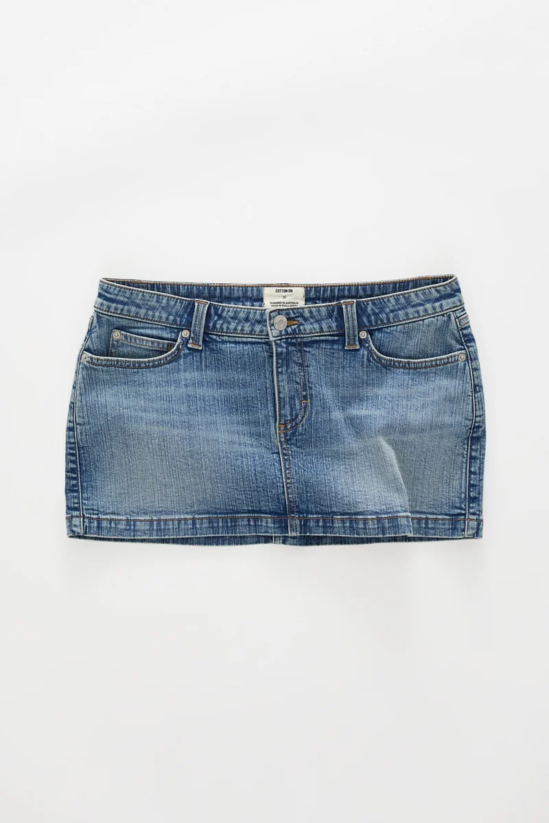 Cotton On MICRO LOW DENIM SKIRT