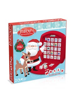 Match Game Rudolph - Family Board Games For Kids And Adults - Matching Game And Memory Game - Fun Two Player Kids Games - Memories And Learning, Board Games For Kids 4 And Up