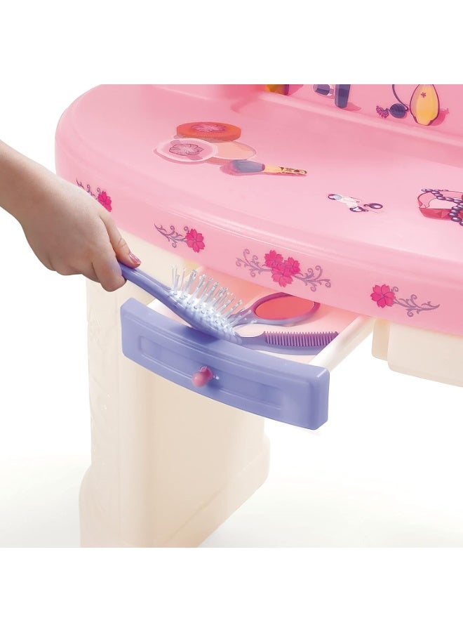 Step2 "Pink Kids' Vanity Dresser with Mirror and Stool           " - Image 4