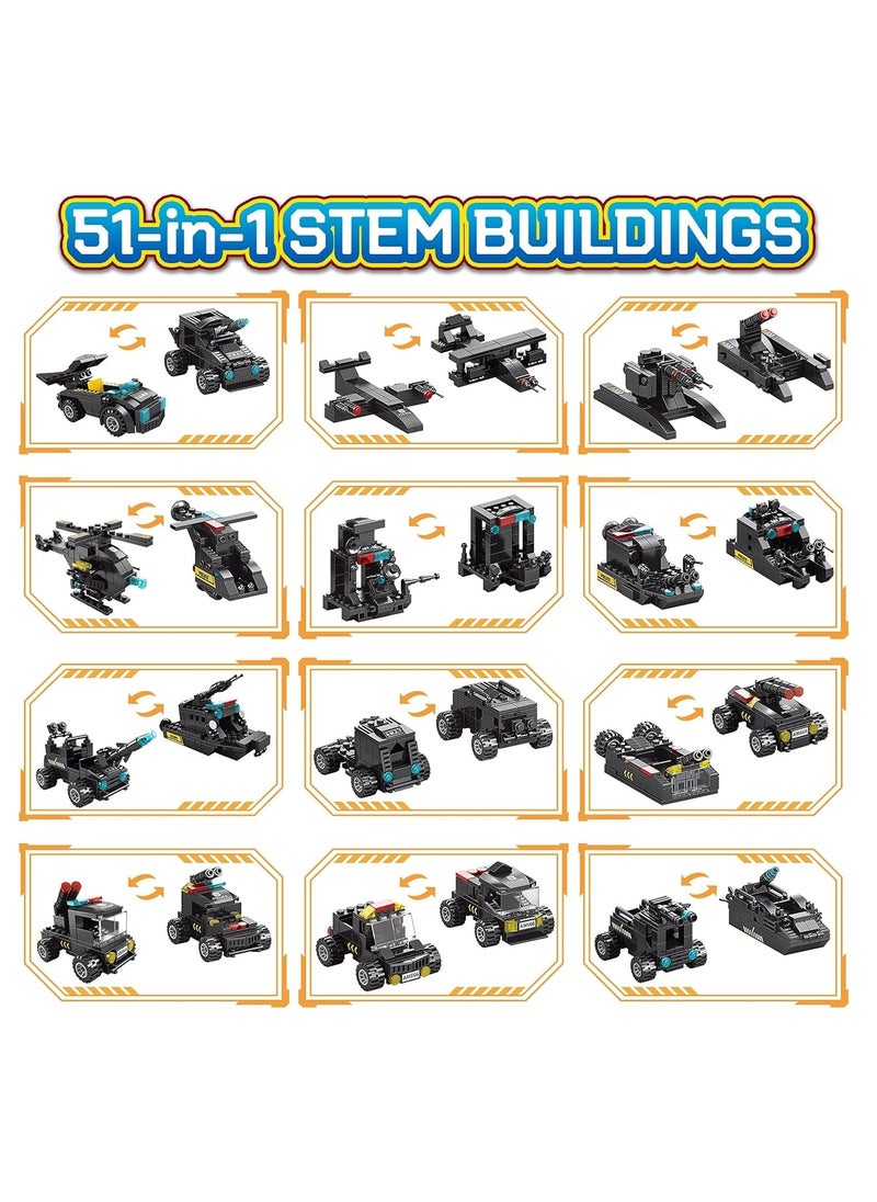 Bukela - Robot Building Kit for Kids, 51-in-1 Robot Building Kit for Kids STEM Building Toys Erector Set for Boys 8-12 Engineering STEM Projects Construction Building Blocks Toys Gifts for Kids - Image 1