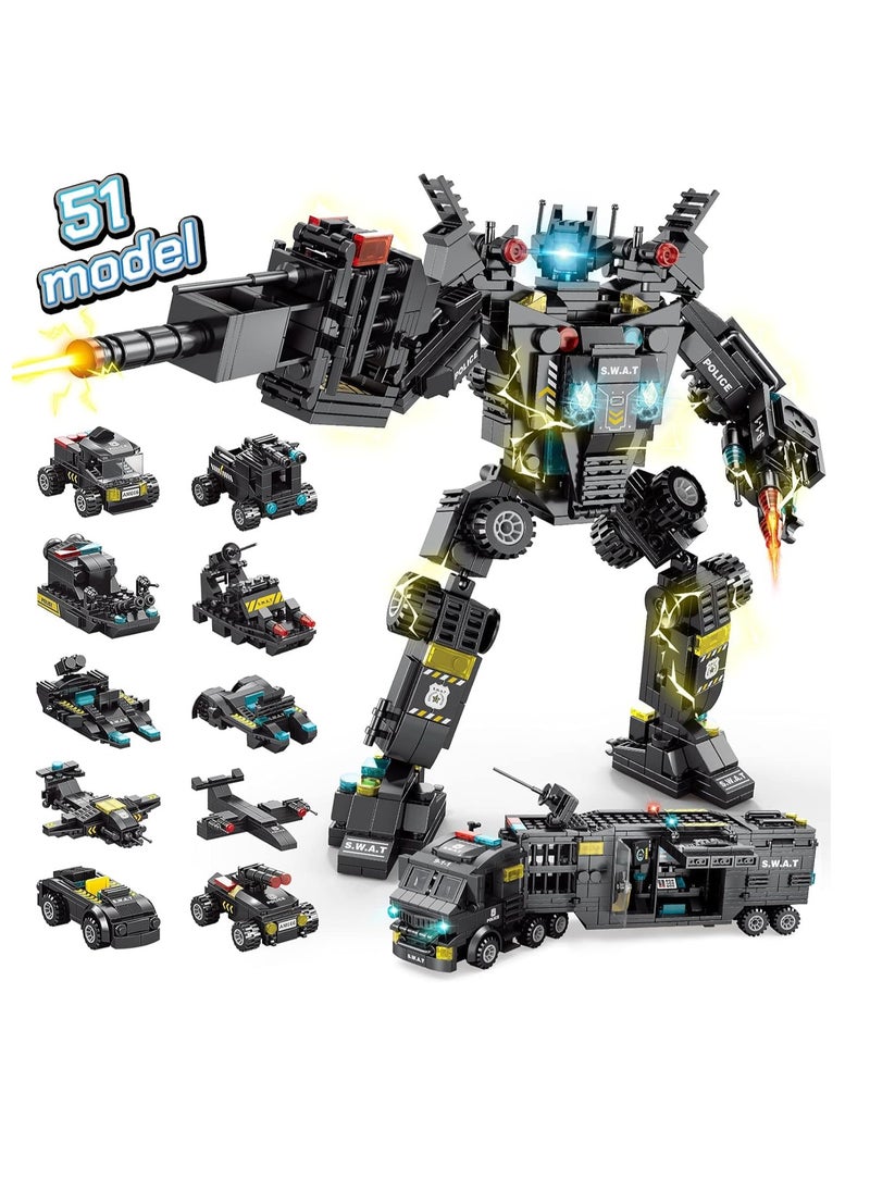Bukela - Robot Building Kit for Kids, 51-in-1 Robot Building Kit for Kids STEM Building Toys Erector Set for Boys 8-12 Engineering STEM Projects Construction Building Blocks Toys Gifts for Kids - Image 1