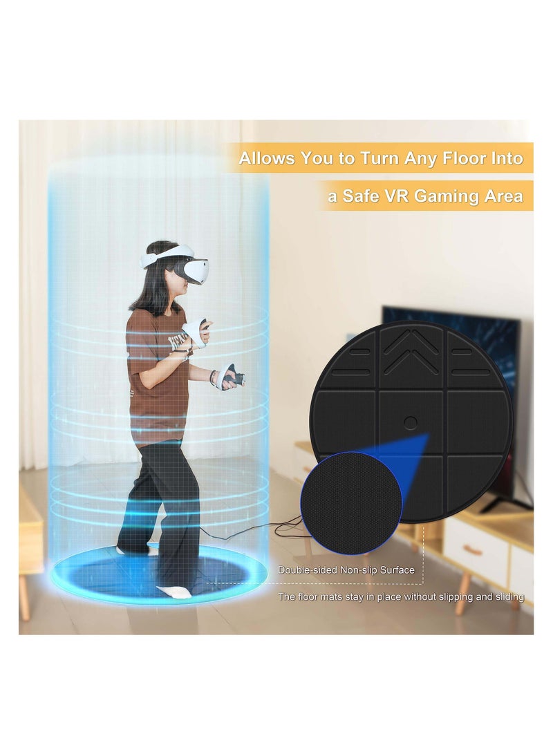 Captaintech Foldable VR Round Mat, Anti-slip and Comfortable Floor Mat, Helps Determine Direction and Position and Prevents Players from Hitting and Breaking Objects in Surroundings, Game Accessories - Image 4
