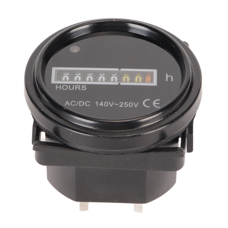 Round Hour Meter Professional High Accuracy 140‑250V AC DC Mechanical Hour Meter for Vehicle Cars Boats Motorbikes - Image 1