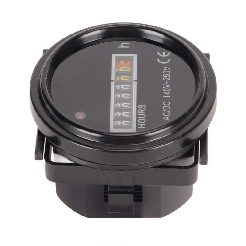 Round Hour Meter Professional High Accuracy 140‑250V AC DC Mechanical Hour Meter for Vehicle Cars Boats Motorbikes - Image 3
