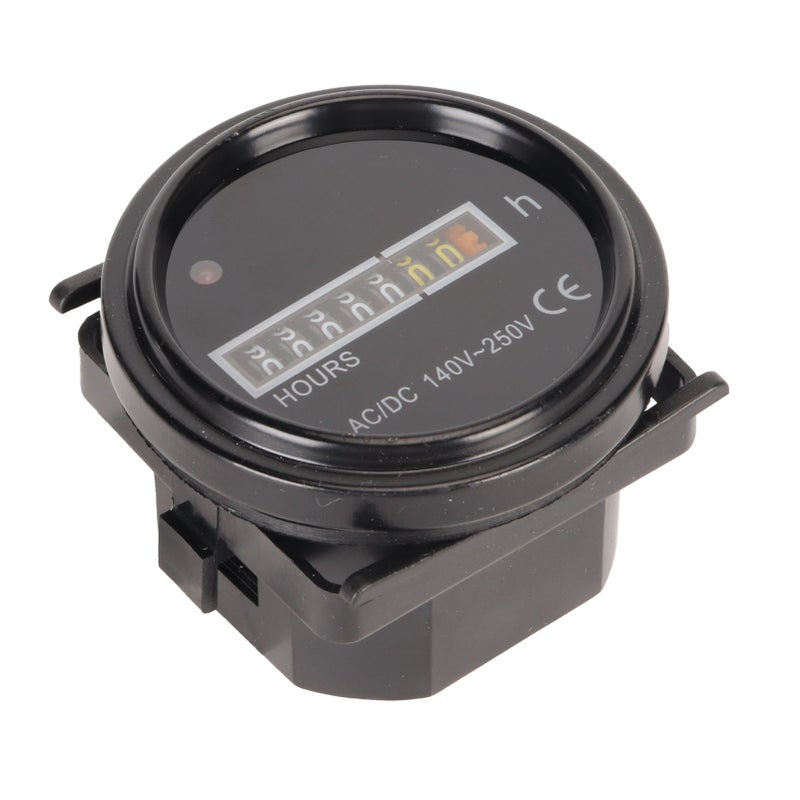 Round Hour Meter Professional High Accuracy 140‑250V AC DC Mechanical Hour Meter for Vehicle Cars Boats Motorbikes - Image 2